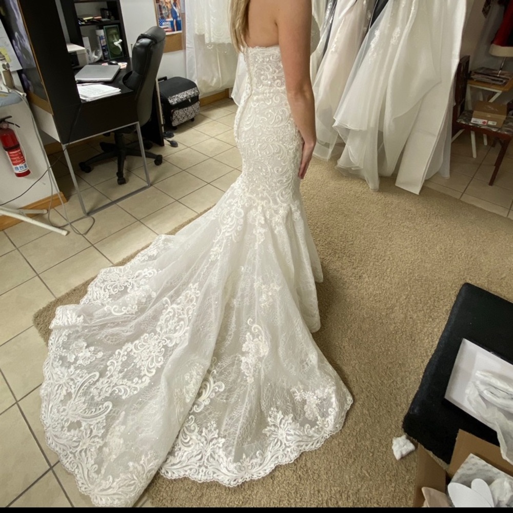 Allure bridal gown 9666 with veil